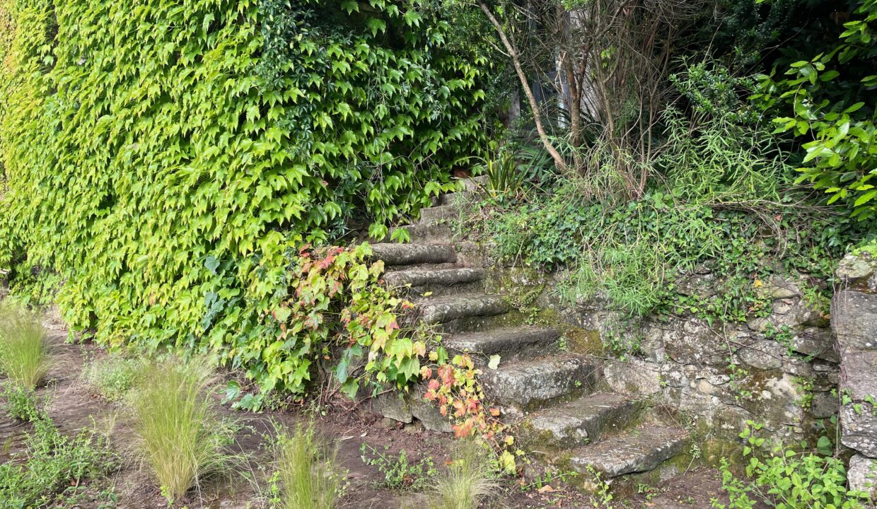 14- stone steps from office door